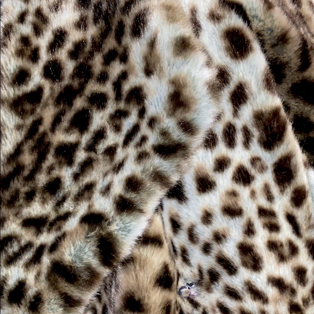 ZARA snow leopard print faux fur coat - Picture 6 of 7